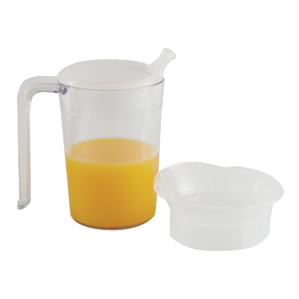 Clear Mug with Handle & 2 Lids