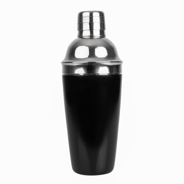 Deluxe Cocktail Shaker - 0.7Ltr Black PVC Grip