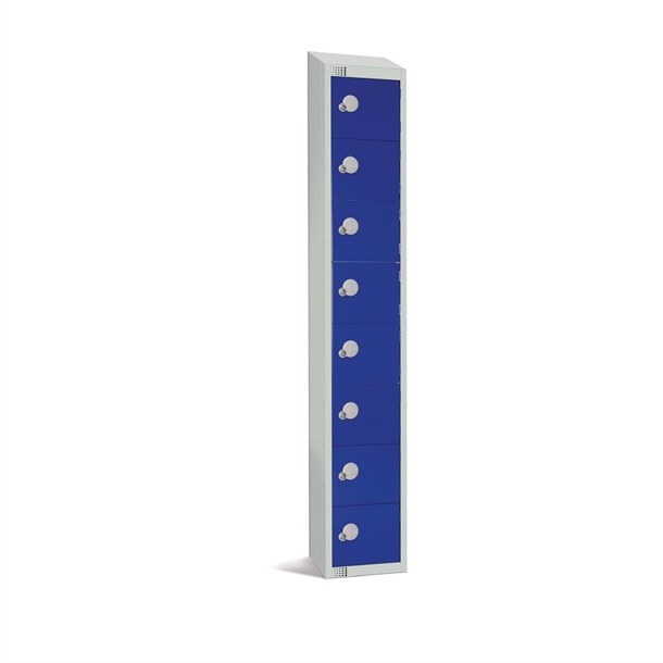 elite-eight-door-padlock-locker-with-sloping-top-blue