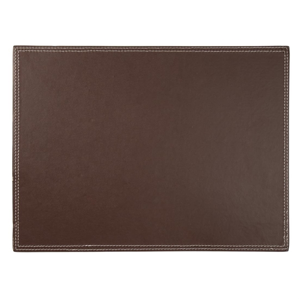 Olympia Faux Leather Placemat Brown - 400x300mm 15 3/4x 11 4/5" (Pack 1)