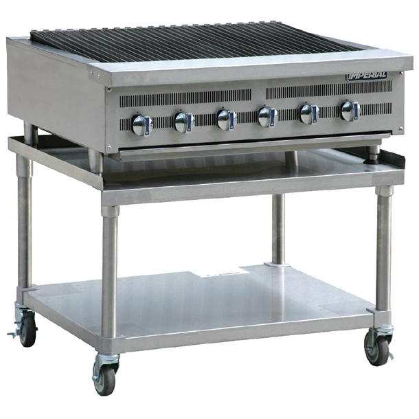Imperial Radiant 6 Burner Chargrill c/w Mobile St/St Stand - PRO Gas (B2B)