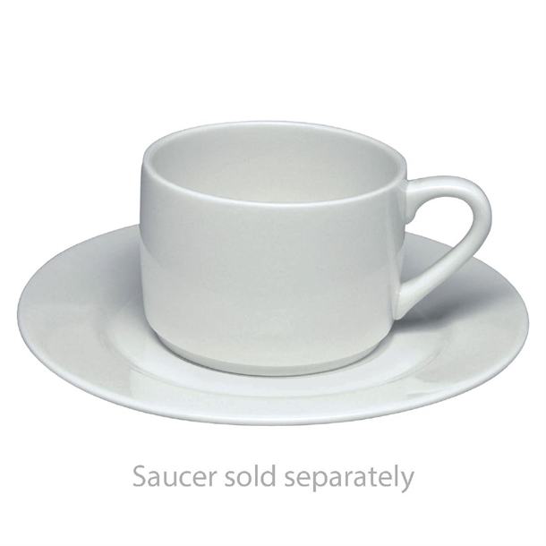 Elia Glacier White Bone China Tea Cup Stackable - 240ml (Box 6) (B2B)