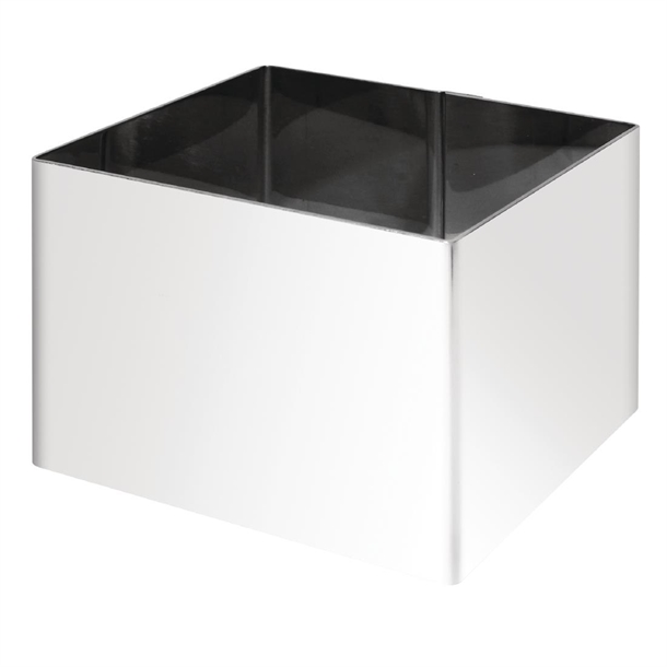 Vogue Mousse Square St/St - 80x80x60mm 3x3x2 1/4"