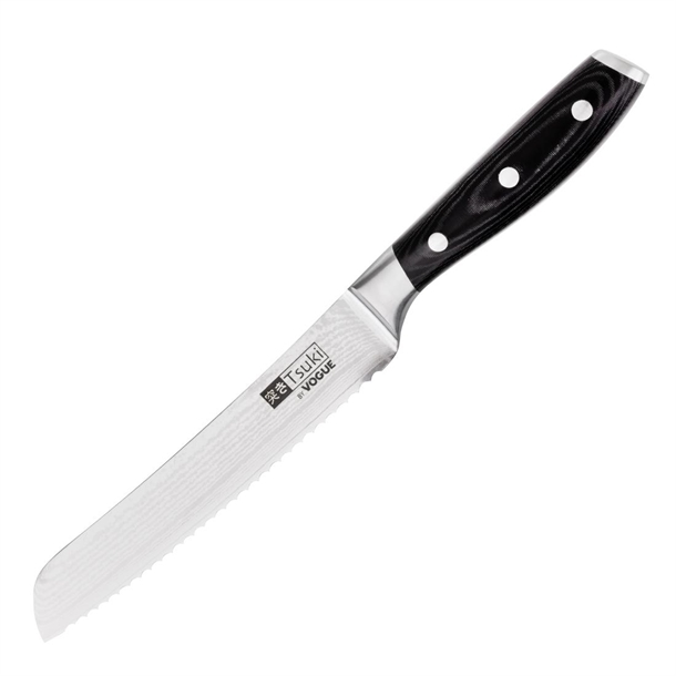 Vogue Tsuki Series 7 Bread Knife Black - 203mm
