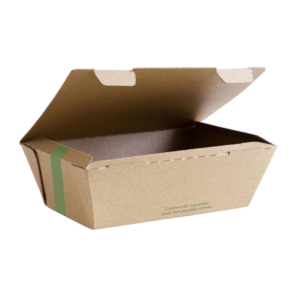 Vegware Microflute Takeaway Box - 8x5" (Pack 250)