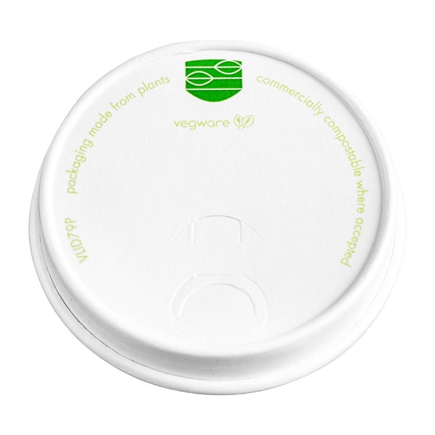 Vegware 79-Series Paper Hot Cup Lid (Pack 1000)