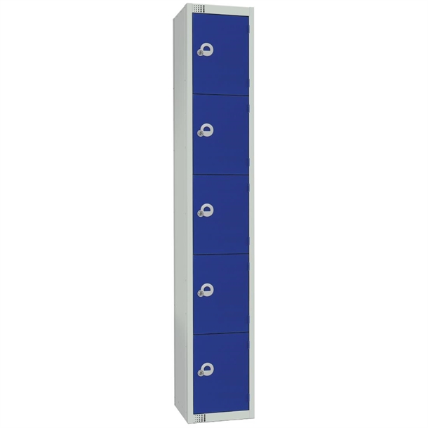 elite-five-door-electronic-combination-locker-blue