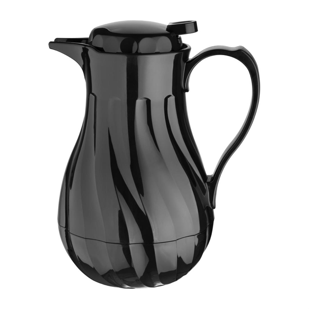 Olympia Insulated Swirl Jug Black - 1.2Ltr 40.57fl oz