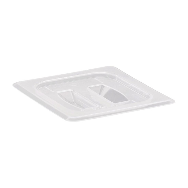 Cambro FOOD PAN LID 1/6 PP HDL-TRANS