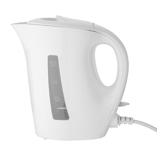 Caterlite Hotel Room Kettle Plastic White - 1.0Ltr