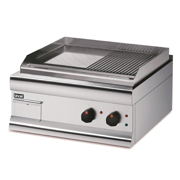 Lincat Silverlink 600 Half-Ribbed Electric Griddle Dual Zone 600mm (B2B)