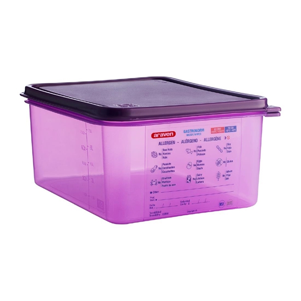 Araven Allergen Container GN - 1/2 10Ltr & Airtight Lid