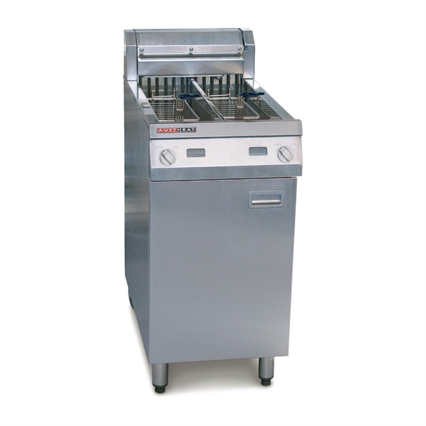 Austheat AF822 Freestanding Electric Fryer Twin Pan 2x 14Ltr (B2B)
