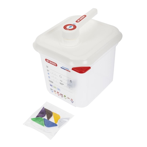 Distributeur De Sauce Araven CR821 GN 1/9 - 1,5L - Transparent - Lavable Lave-Vaisselle - Pour Restauration