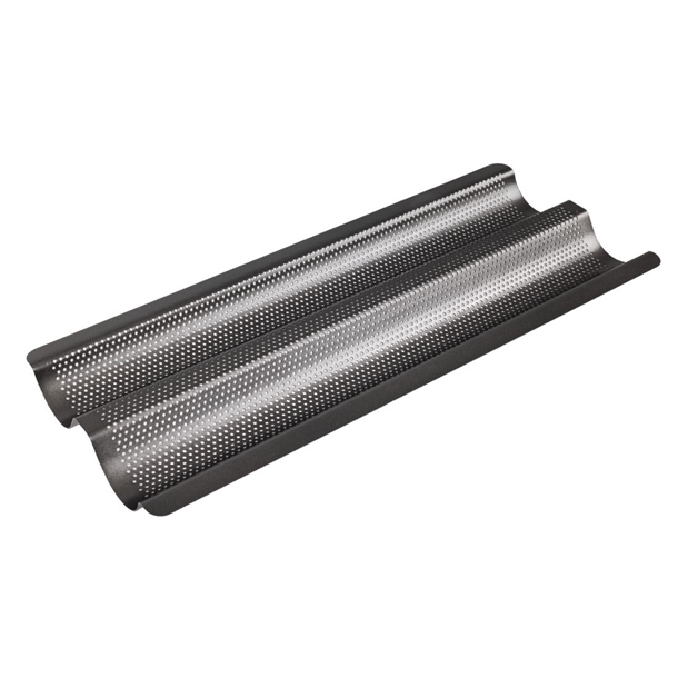 Masterclass Crusty Bake Non-Stick Baguette Tray - 39x16x2.5cm