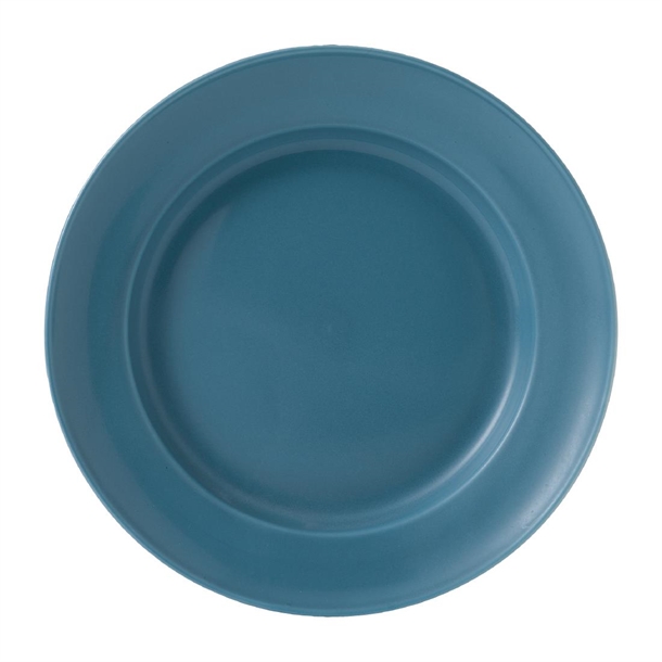 Art De Cuisine Future Care Blue Glaze Dinner Plate Foot260mm 10 1/4"(Box 6)(B2B)