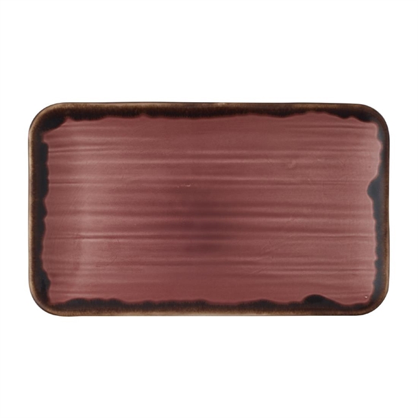 Harvest Plum Organic Rectangular Plate - 269x160mm (Box 12) (B2B)