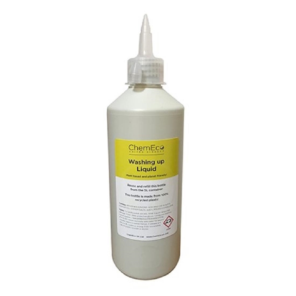 ChemEco Refill Washing up Bottle - 500ml + Spout (Single)