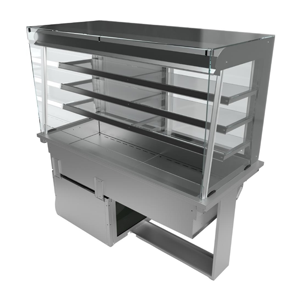 Moffat Drop-In Range Size 4 Refrigerated 3 Shelf Square Glass Open Front(B2B)