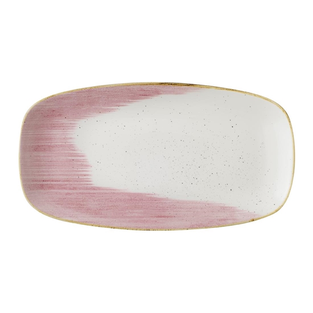 Stonecast Accents Petal Pink Chefs Oblong Plate - 348x186mm (Box 6) (B2B)