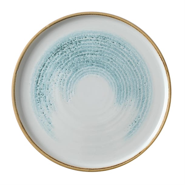 Churchill Homespun Accents Aquamarine Walled Plate - 260mm (Box 6) (B2B)