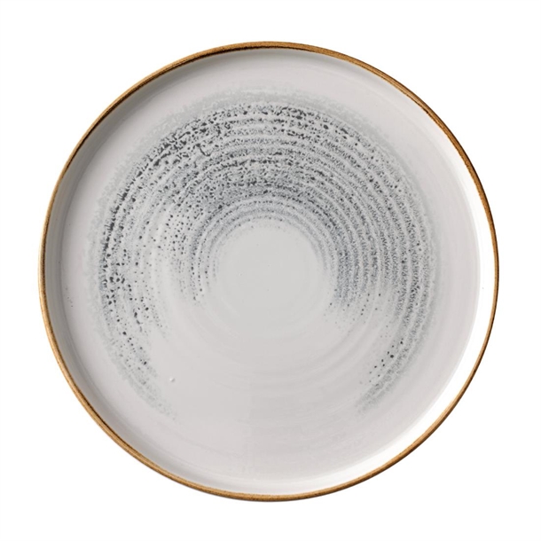 Churchill Homespun Accents Jasper Grey Walled Plate - 260mm (Box 6) (B2B)
