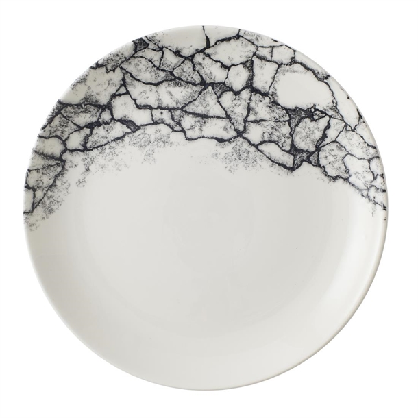 Churchill Kintsugi Accents Quartz Black Evolve Coupe-Teller, 220 mm, (12 Stück)