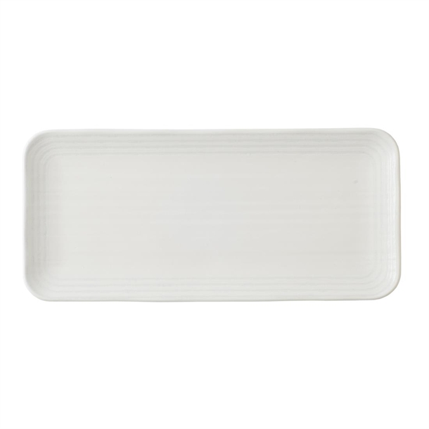 Dudson Harvest Norse White Organic Rectangle Platter 350x159mm (Box 6) (B2B)