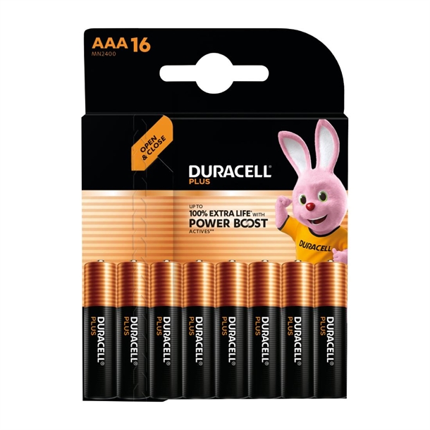 Duracell Plus AAA Batteries (Pack 16)