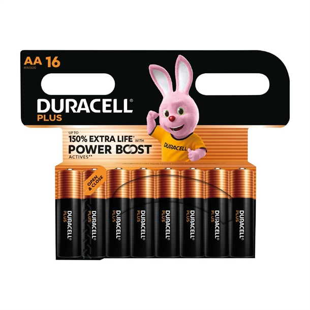 Duracell Plus AA Batteries (Pack 16)