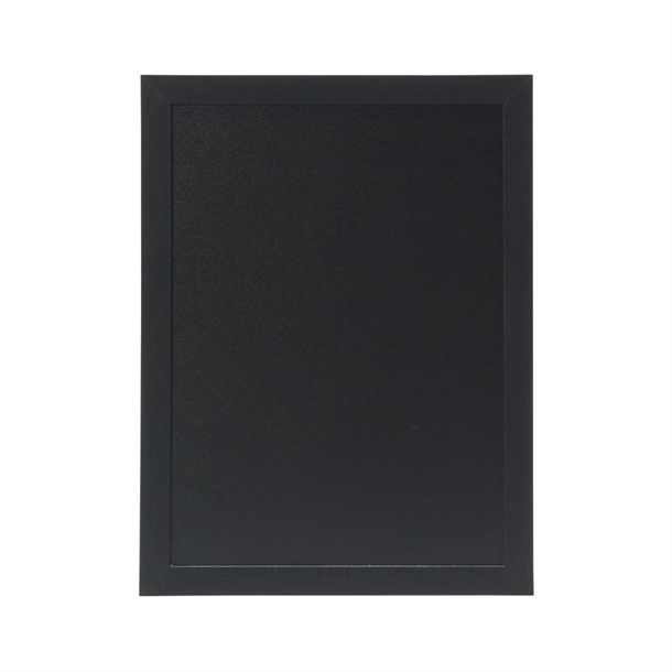 Ardoise murale cadre en bois noir avec feutre craie et fixations Securit 30x40cm