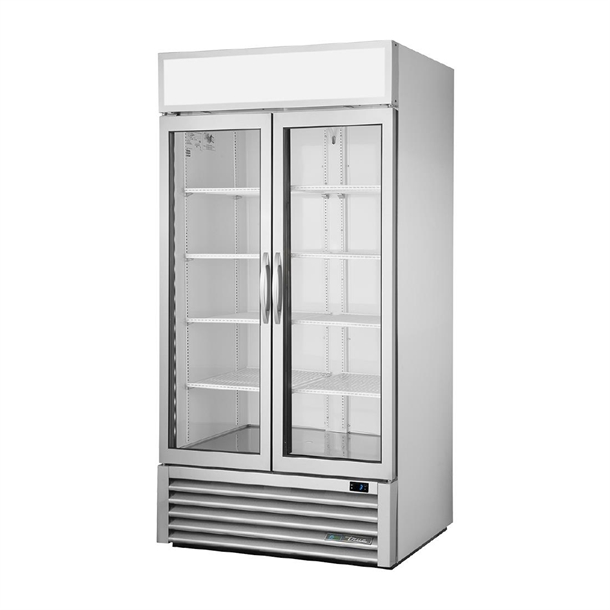 True 2 Glass Door 991Ltr Upright Display Fridge Alumi GDM-35HC-TSL01 (Direct)