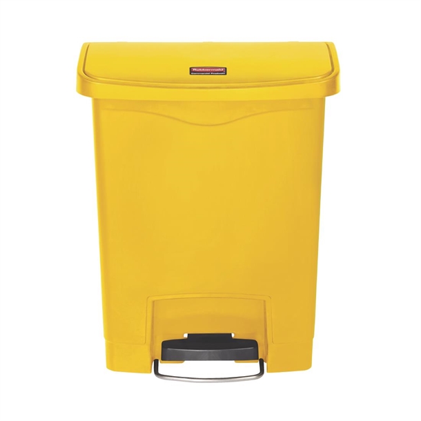 Rubbermaid Slim Jim Step on Resin Front Pedal Yellow - 30Ltr
