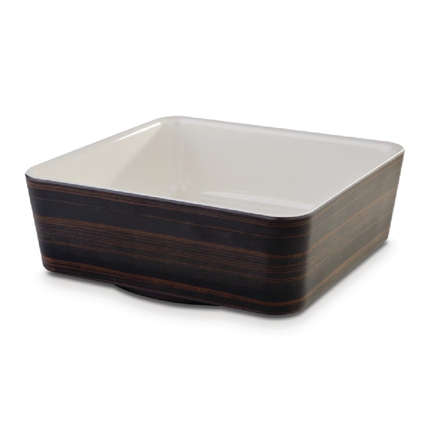 aps-plus-melamine-square-bowl-oak-and-cream-1.5-ltr