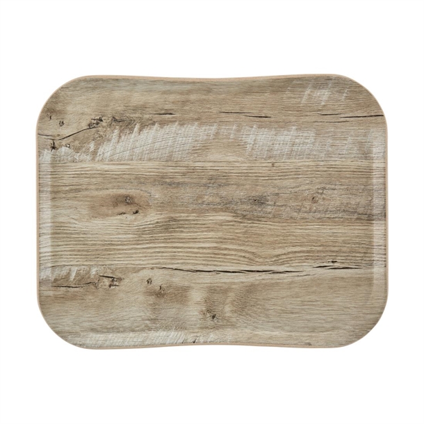 VersaTray Century Non-slip light Oak Textured Wood Effect Surface - 360x460mm