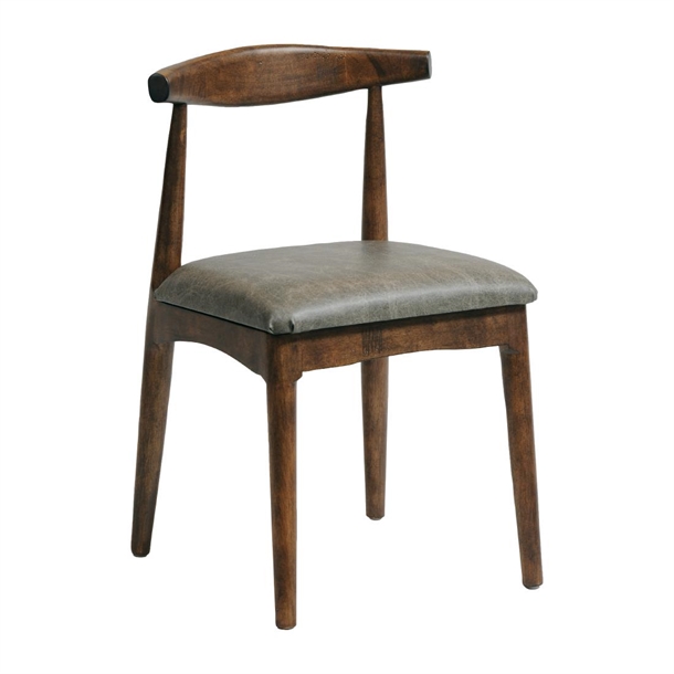 Aust Dining Chair Vtage with Saddle Ash Seat (Pair) (Direct)