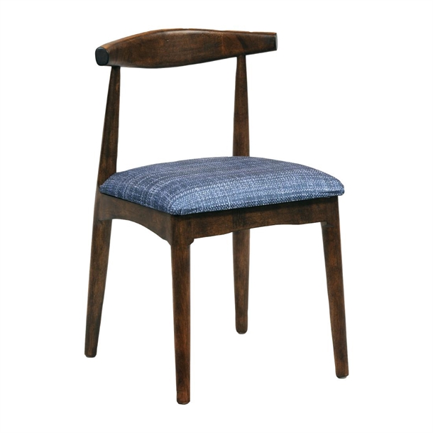 Aust Dining Chair Vtage with Helbeck Midnight Seat (Pair) (Direct)