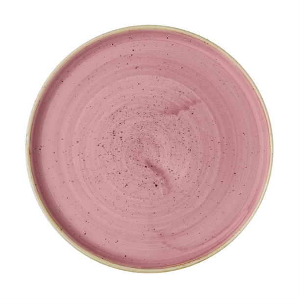 Churchill Stonecast Petal Pink Walled Plate 220mm (Box 6) (Direct)
