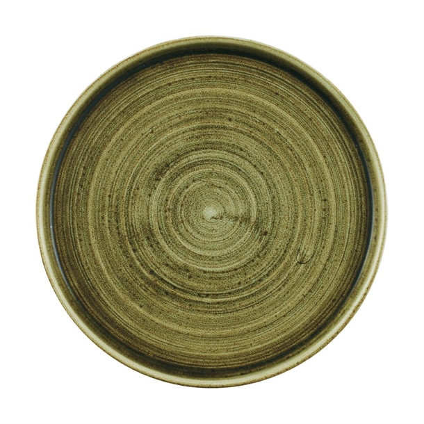 Churchill Stonecast Plume Green Walled Plate 220mm (Box 6) (Direct)