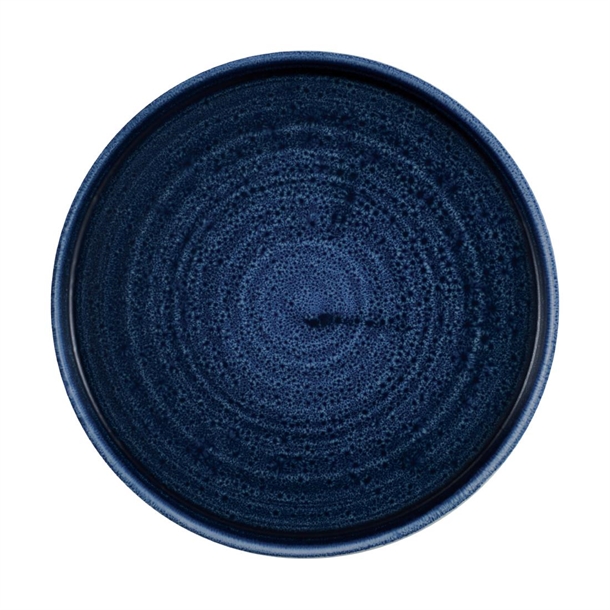 Churchill Stonecast Plume Ultramarine Walled Plate 220mm (Box 6) (Direct)