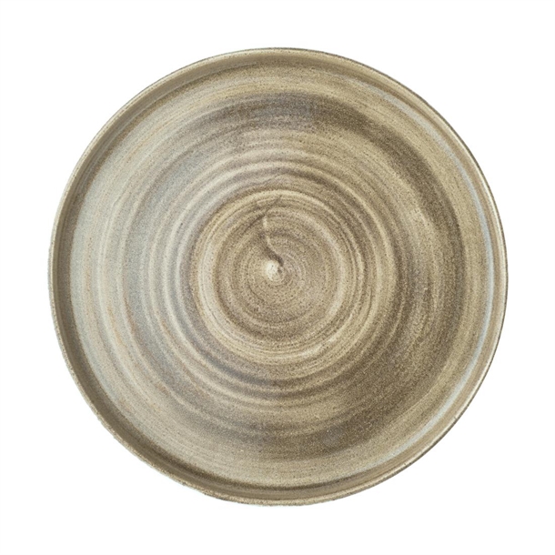 Churchill Stonecast Patina Antique Taupe Walled Plate 260mm (Box 6) (Direct)