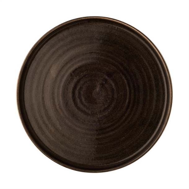 Churchill Stonecast Patina Iron Black Walled Plate 260mm (Box 6) (Direct)
