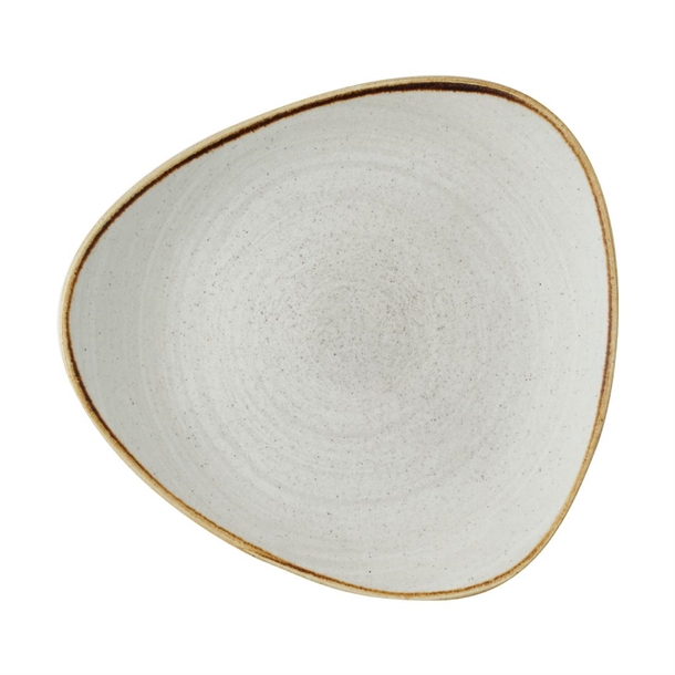 Churchill Stonecast Raw Grey Lotus Plate 228mm (Box 12) (Direct)