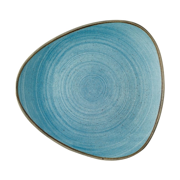 Churchill Stonecast Raw Teal Lotus Plate 228mm (Box 12) (Direct)