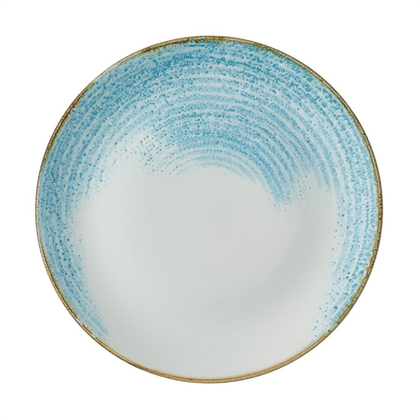 Churchill Homespun Accents Aquamarine Evolve Coupe Plate 260mm (Box 12) (Direct)