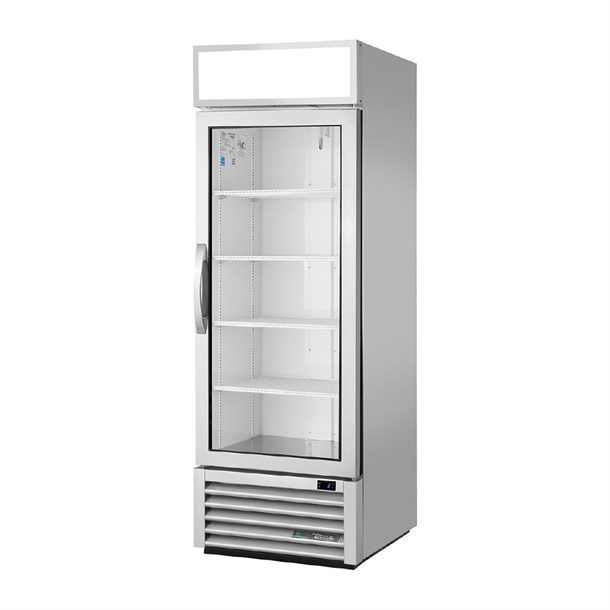 True aufrecht stehender Kühlschrank mit Einzeltür, Aluminium