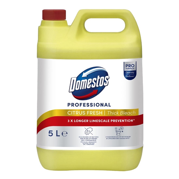 Domestos Pro-Formula Professional Citrus Bleach - 5Ltr