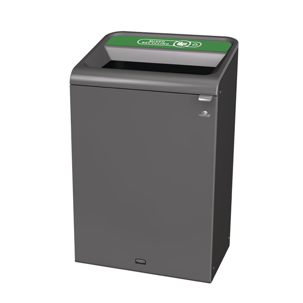 Rubbermaid Configure Container with Mixed Recycling Label Green 125Ltr (Direct)