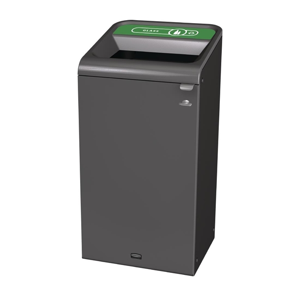 Rubbermaid Configure Container with Glass Recycling Label Green - 87Ltr (B2B)