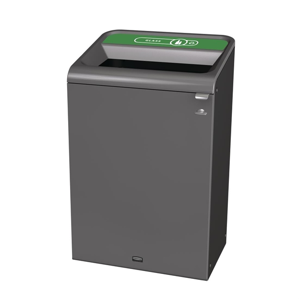 Rubbermaid Configure Container with Glass Recycling Label Green 125Ltr (B2B)